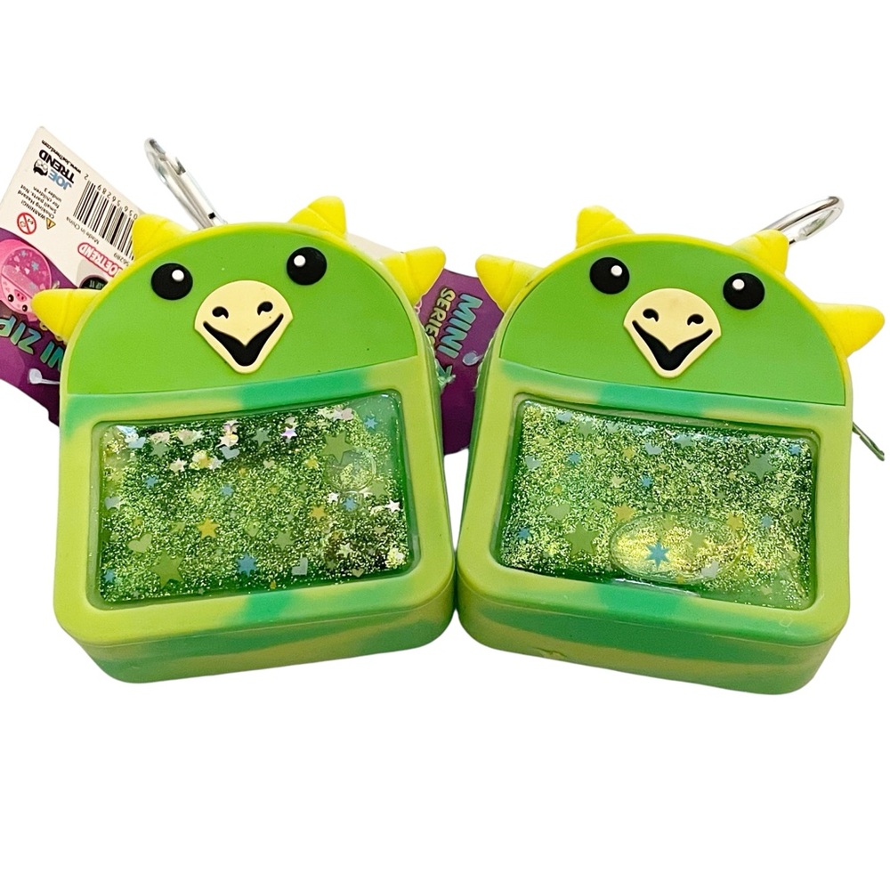Joe Trend Series 3 Mini Zip Liquid Floating Glitter- Zipper Case  W/Hook Spike‎
